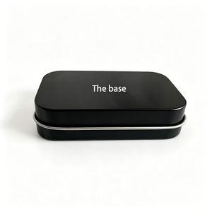 <b>Small</b> Black <b>Slide</b> Rectangle Tinplate Tin Box Custom Logo Eco-Friendly Recyclable Storage Case for Card Cosmetic Accessory Gift - Product Image 4