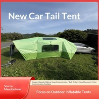 Tente de coffre de voiture SUV coupe-vent, imperméable et anti-UV, portable pour camping en extérieur, tente de hayon arrière pour voyage en voiture et randonnée