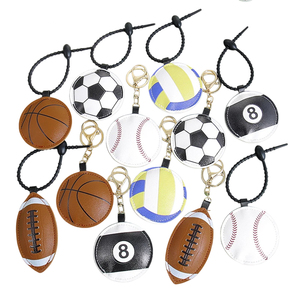 Porte-clés en cuir <span class=keywords><strong>pour</strong></span> ballons de sport, breloque <span class=keywords><strong>pour</strong></span> sac à dos, sac à main, accessoires <span class=keywords><strong>pour</strong></span> joueurs de ballons, cadeaux d'anniversaire <span class=keywords><strong>pour</strong></span> adolescents garçons et filles - Product Image 1