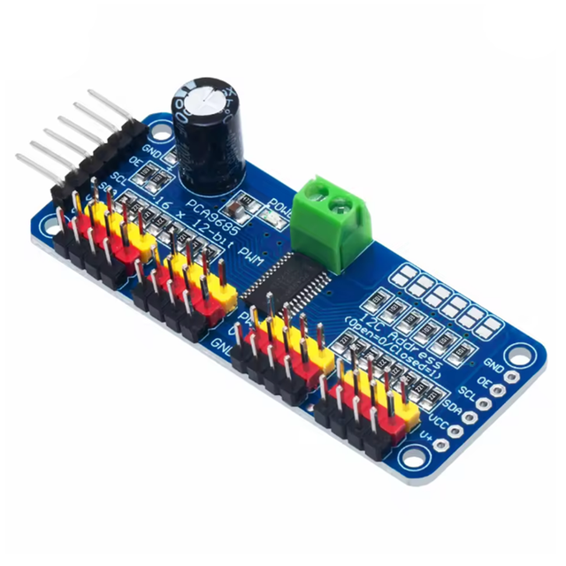 16-Channel 12-bit PWM Servo Driver I2C Interface - PCA9685 Raspberry Pi DIY Servo Shield Module 16 Channel PWM Servo Drive Board