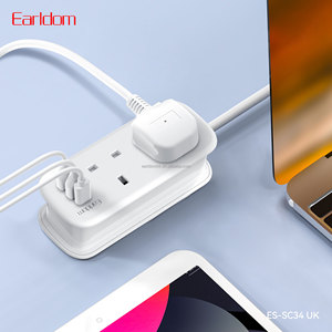 ปลั๊กพ่วงอังกฤษ Earldom 3250w พร้อมเต้ารับ 2 ช่อง +1PD+2USB สายยาว 145 ซม. สำหรับใช้ในครัวเรือน รุ่น ES-SC34 - Product Image 3
