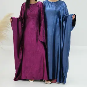 Latest Abaya Designs Modest Fashion Women Muslim Dress With Tie Belt Holiday Outfit Islamic Clothing Butterfly Kaftan Abaya