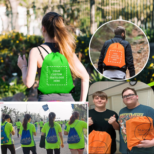 OEM Recyclable Custom Large Drawstring Backpack <b>Bag</b> Nylon Polyester Drawstring <b>String</b> <b>Bag</b> for Sports Swimming Shopping <b>Bags</b> - Product Image 4