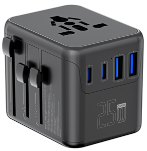 Adaptateur de voyage universel 25W Mini <span class=keywords><strong>USB</strong></span> <span class=keywords><strong>C</strong></span> PD <span class=keywords><strong>Chargeur</strong></span> rapide portable pour téléphone iPad appareil photo Voyage d'affaires mondial - Product Image 1