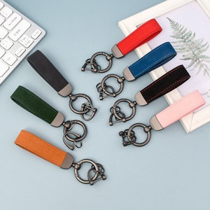 Trendy Brand Men's Waist <b>Key</b> <b>Ring</b> Horseshoe for Buckle Fur Car Keychain Personalized Couple Metal <b>Key</b> Chain Leather Keychain - Product Image 2