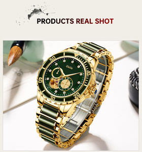 Diellea <b>Men's</b> Mechanical Automatic Jade <b>Gold</b> <b>Watch</b> Hollow Business Luxury Antique Sport Fashion Sapphire Couple Pair 6025 - Product Image 6