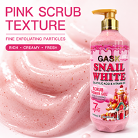 Gel Douche Exfoliant à l'Acide Salicylique et Vitamine B3, Hydratant et Éclaircissant, Gommage Corporel pour Femmes 1000ml