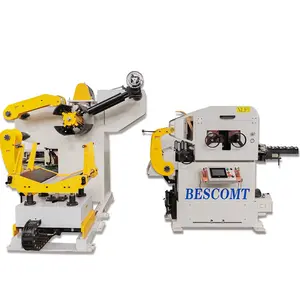 Nhôm CuộN decoiler dẹt và NC servo Feeder 3 trong 1 máy với CE