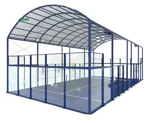 2024 Hot Sale Panoramic Padel Tennis Court and Waterproof Padel Tennis Court Cover together.