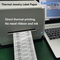 Label perhiasan panas Label harga Tag kalung gelang termal merekat sendiri stiker cetak kertas Perhiasan Label pra-cetak