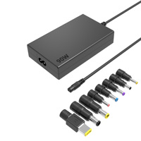 Adaptador de Corriente para Portátil de Repuesto de 90W, 19.5V 4.62A, Fuente de Alimentación Universal con 8 Puntas de CC para Computadora Portátil, Enchufe Europeo