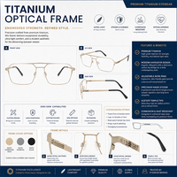 Gafas de Lectura Rectangulares Personalizadas Readsun, Montura Óptica de Titanio de Lujo Clásico de Alta Calidad