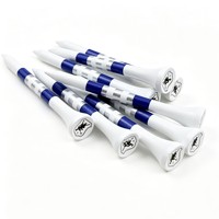 Tee de golf YuanJie personnalisé à rayures colorées en bois de bambou avec contrôle de hauteur de précision et logo imprimable