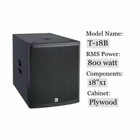 Super Bass Active Subwoofer 18 pulgadas Night Club Disco Powered 18 "Sistema de sonido