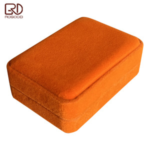 ROGOOD – Boîte cadeau de luxe en velours <span class=keywords><strong>orange</strong></span>, vente directe d'usine, pour boucles d'oreilles pendantes longues/colliers, étui d'emballage de bijoux de luxe P1992 - Product Image 2
