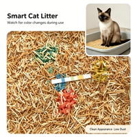 Litière pour chat en tofu changeant de couleur PH, biodégradable, agglomération rapide, anti-odeur, sans poussière, fournitures essentielles pour animaleries, vente en gros