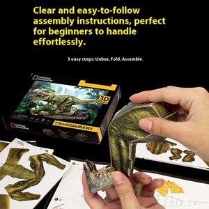 Rompecabezas 3D de Tiranosaurio Rex de Jurassic Park de National Geographic, 50 Piezas, Dificultad Media, Edades 14+, Educación Temprana, <span class=keywords><strong>Ciencia</strong></span> - Product Image 4