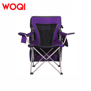 Chaise pliante de camping Woqi Awning avec porte-gobelet, chaise de plage pare-soleil, couleur personnalisable, matériau polyester - Product Image 3