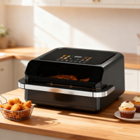Friteuse à air multifonctionnelle 2-en-1 sans huile, numérique, moderne, de 7,5 L, pour une cuisson saine – Nouveauté usine, vente chaude