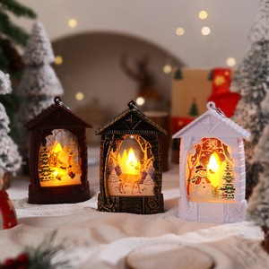 Adornos luminosos navideños, luz nocturna de Papá Noel, decoraciones de escritorio, manualidades, lámpara de viento de Navidad, lámpara de candelabro - Product Image 2