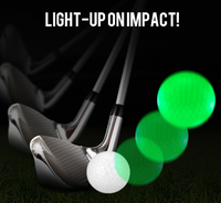 Balle de golf LED deux pièces prête à expédier 6 options de couleurs allument des balles lumineuses pour l'entraînement de nuit et la pratique