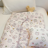 Couverture d'été fine en polyester respirant et écologique, motif lapin de dessin animé, imprimée par sublimation réactive, idéale pour la climatisation domestique