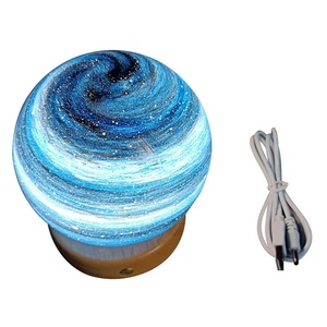 Lampe de nuit LED 3D luminescente Ciel étoilé Planète Solaire Lune Boule de cristal, Lampe d'ambiance pour chambre à coucher, Éclairage intelligent pour la maison - Product Image 6