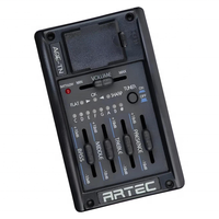 Préampli pour guitare acoustique ARTEC AGE-TN, système d'égalisation 4 bandes avec accordeur chromatique numérique et kit de micros piézo PP-607 pour pièces de guitare