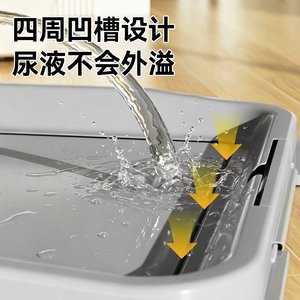 Toilette pour chien Huayuan Hoopet : toilette carrée pour chien, spacieuse, surélevée, anti-éclaboussures, amovible et lavable, pour chiens de petite à moyenne taille - Product Image 5