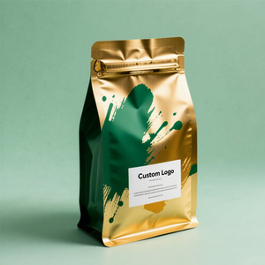 Bolsa de Empaque para Café Personalizada, Bolsa de Fondo Plano con Válvula y Cierre para 250g 500g 1kg de Granos de Café - Product Image 6