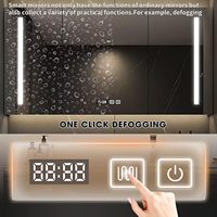 Juerte OEM Miroir de salle de bain mural moderne en bois massif, étanche, sur mesure, de haute qualité, avec lavabo et robinet en cuivre pour bar domestique
