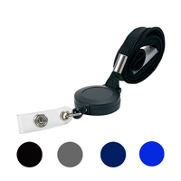 Grosir Desain Logo Kustom Kosong Pencetakan Sublimasi Resin Retractable Id Kartu Klip Lencana Reel Pemegang dengan Klip Buaya