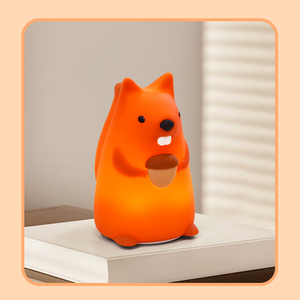 Veilleuse de lit pour enfants en silicone, petite lumière, lampe de table pour bébé, lumière lunaire LED, interrupteur de commande, rechargeable par USB, intensité réglable - Product Image 2
