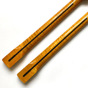 One Piece Vintage Yellow 21 Frets ST TL <b>Guitar</b> Neck Replacement Flame Maple <b>Guitar</b> Necks - Product Image 6
