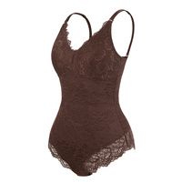 HEXIN, lencería de encaje de buena calidad, monos sin costuras con cuello en V, ropa moldeadora de cuerpo completo