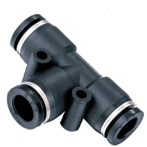 ข้อต่อทีแบบลม NBPT PE ชนิดเชื่อมต่อเร็วสำหรับสายลม 0~1.0 <span class=keywords><strong>Mpa</strong></span> ได้รับการรับรองมาตรฐาน ISO 9001 รับประกัน 1 ปี - Product Image 2