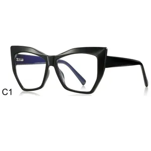 Nuovi <span class=keywords><strong>Occhiali</strong></span> <span class=keywords><strong>da</strong></span> <span class=keywords><strong>Vista</strong></span> Trendy Personalizzati con Montatura Spessa per Donne, Montature Cat Eye, <span class=keywords><strong>Occhiali</strong></span> con Lenti Anti Luce Blu - Product Image 3