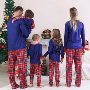 क्रिसमस की महिला परिवार के घर सूट लौगवेर बच्चों की कपास की नरम लंबी आस्तीन के लिए तैयार है - Product Image 2