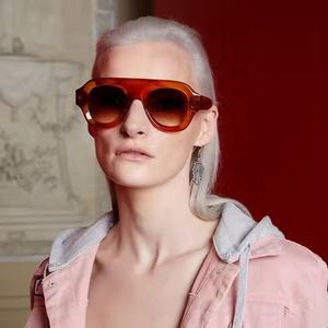 Óculos de Sol de Luxo com Logotipo Personalizado, Alta Qualidade, Atacado, Óculos de Sol Oversized <span class=keywords><strong>Fashion</strong></span>áveis de Acetato para Homens e Mulheres - Product Image 2