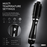 Brosse sèche-cheveux 1200W, brosse à air chaud volumisante, styler multi-cheveux professionnel avec peigne, boucleur, rouleau, accessoires de lissage