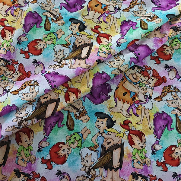 High color fastness 100% cotton cartoon print fabric