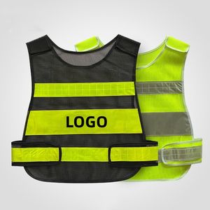 เสื้อกั๊กสะท้อนแสงเพื่อความปลอดภัยบนท้องถนน งานก่อสร้าง พิมพ์โลโก้ได้ตามต้องการ ระบายอากาศได้ดี - Product Image 1