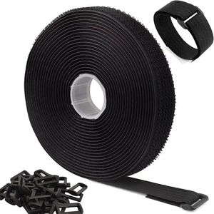 สายรัดแบบใช้ซ้ำได้ปรับได้พร้อมตะขอกาวด้านเดียวกันและตัวยึดแบบห่วงสายยาวฟรีสายรัดจัดการ - Product Image 2