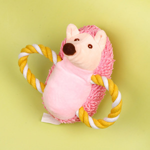 Nouveau jouet en peluche hérisson pour animaux de compagnie, jouet en corde de coton, jouet en peluche pour chien, export transfrontalier, vente en gros - Product Image 1