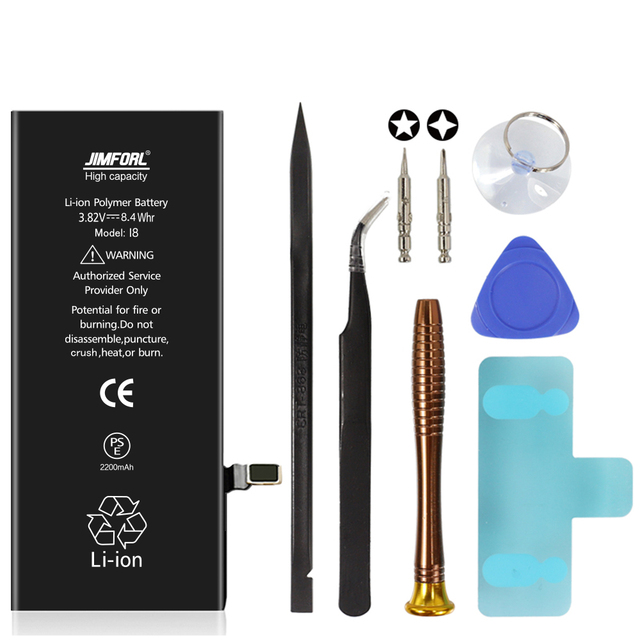 Jimforl Compatible Digital Mobile Phone Battery for iPhone 8 8G Itel-Lithium Ion Li-Ion Charging Feature 3.85V Voltage Stock