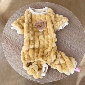 Luxury Leisure Simple Style Fleece <b>Dog</b> Sweater Spring Autumn <b>Winter</b> <b>Coat</b> for <b>Dogs</b> Cats Puppy Pajamas Jumpsuit Warm Jacket - Product Image 4