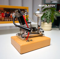 NIKOLATOY Modèle de moto miniature à moteur monocylindre avec emballage d'origine pour débutants à partir de 14 ans