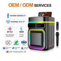 Haut-parleur RGB double mode (TF/USB/AUX/sans fil) avec micro intégré, double bobine vocale de 8 pouces + tweeter, pour extérieur et téléphone portable