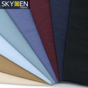 Skygen camisa de los hombres suave 14% poliéster y 86% rayón tela sólida de buena calidad de material de tela - Product Image 2