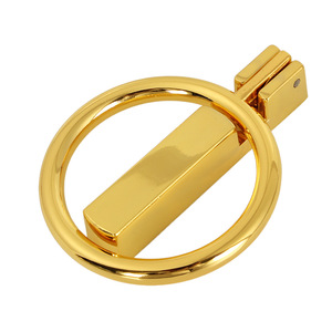 Furniture Handle Ring Shape Minimalist Design Drawer <b>Cabinet</b> Door Handle Imitation <b>Gold</b> Durable 88 Grams A2201 - Product Image 4